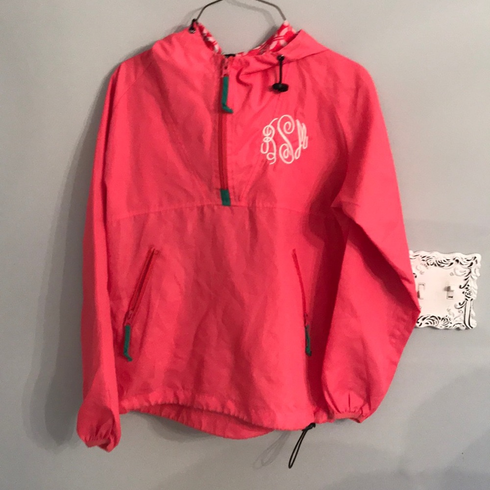 Pink rain coat